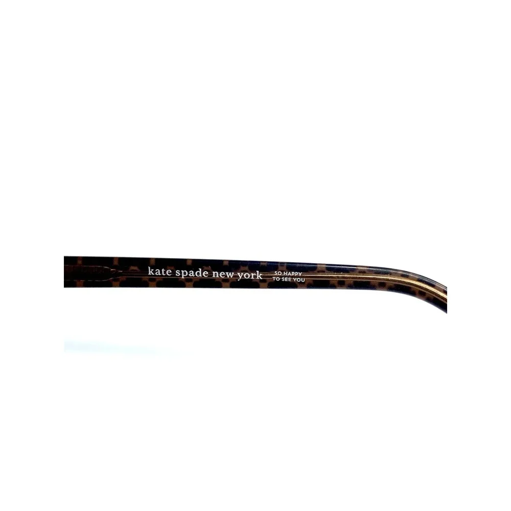New Kate Spade Brown Clear Graphic Heart Cat Eye Glasses Cardea FL4 51 15 140